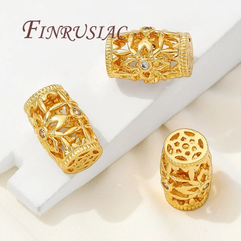 18K Gold Plated Brass Oval Spacer Beads – DIY Jewelry Making Jewelry Spacer Beads P3