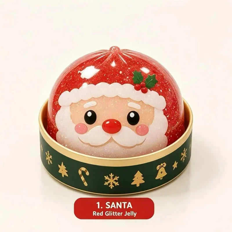 Christmas Dumpling Glitter Squeeze Sensory Toy | Steamed Bun Novelty Squeeze Toy P3 A
