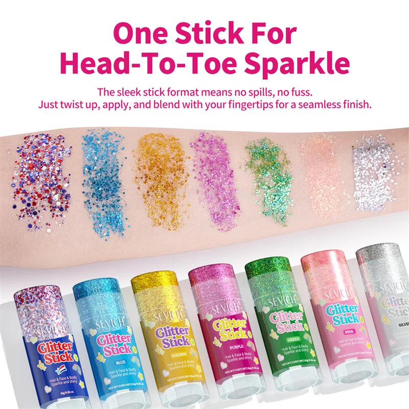 Body Glitter Stick – Festival Face, Hair & Lip Shimmer | 16g Body Glitter Stick P3