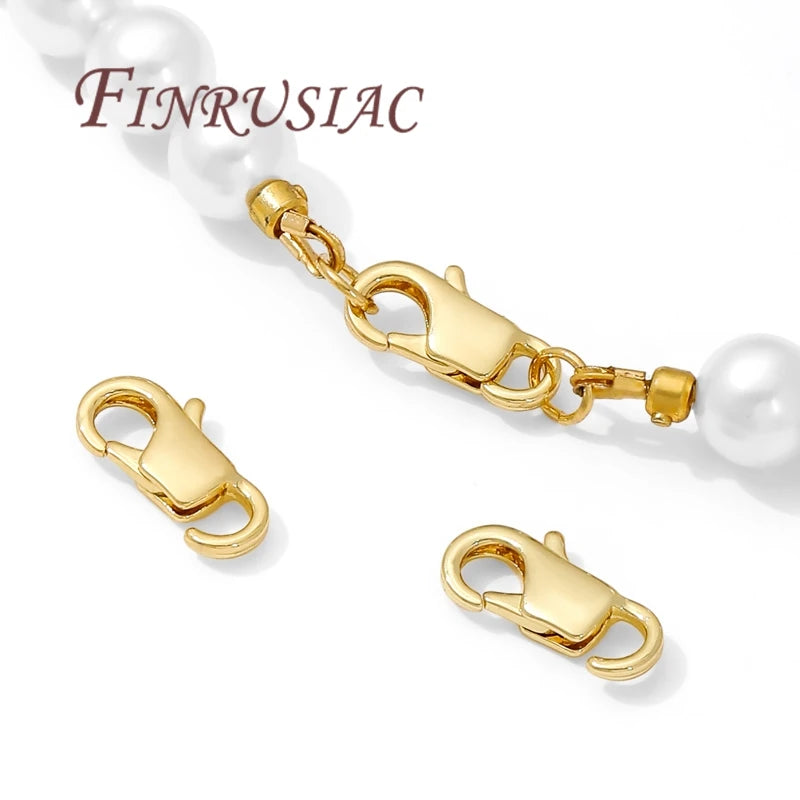 18K Gold Plated Lobster Clasps for Bracelet & Necklace DIY Jewelry Clasp Connector P3