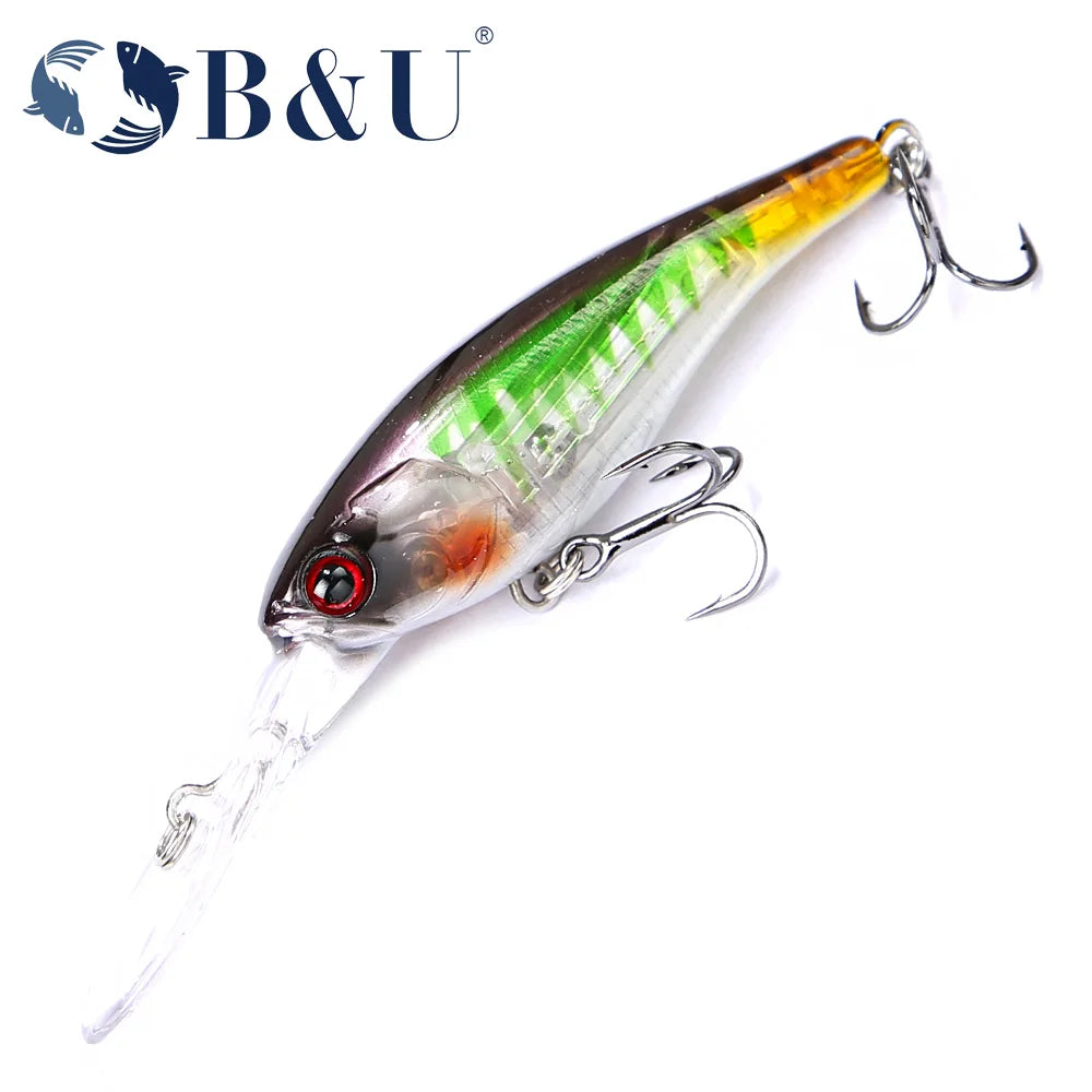 B&U 58mm Suspending Minnow Jerkbait – Bass Pike Swimbait Lure Suspending Minnow Lure P3