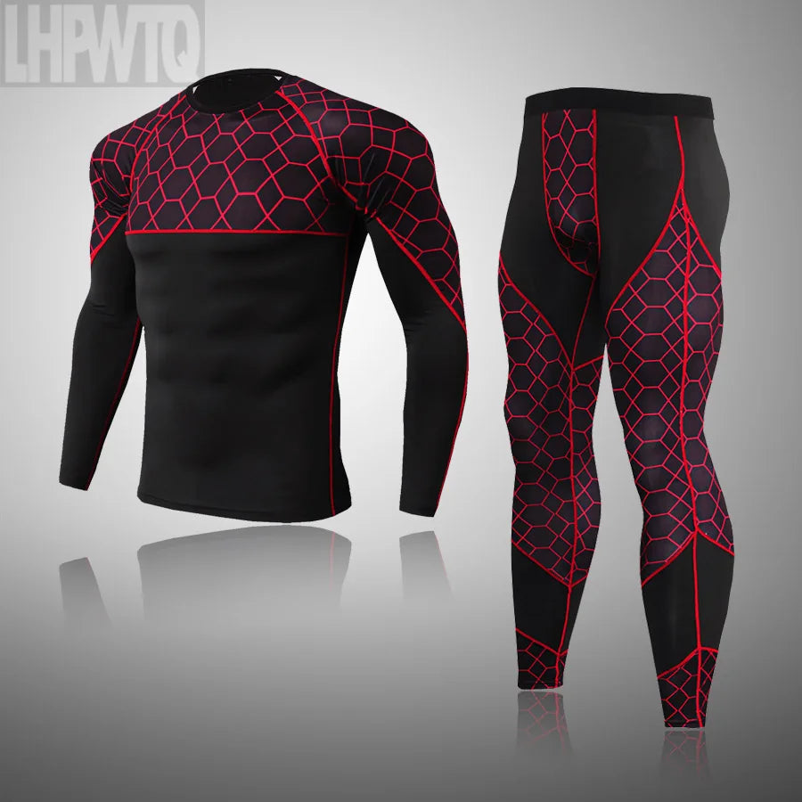Men's Sports Thermal Underwear Set – Winter Compression Base Layer Thermal Underwear Set P3