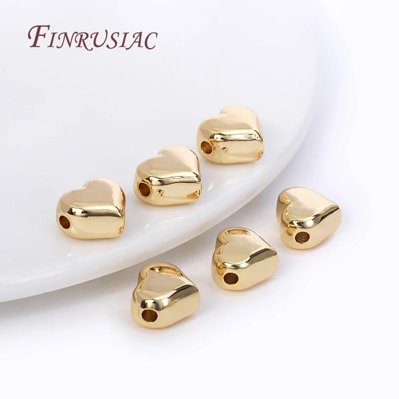 18K Gold Plated Heart Spacer Beads – DIY Jewelry Making Jewelry Spacer Beads P3