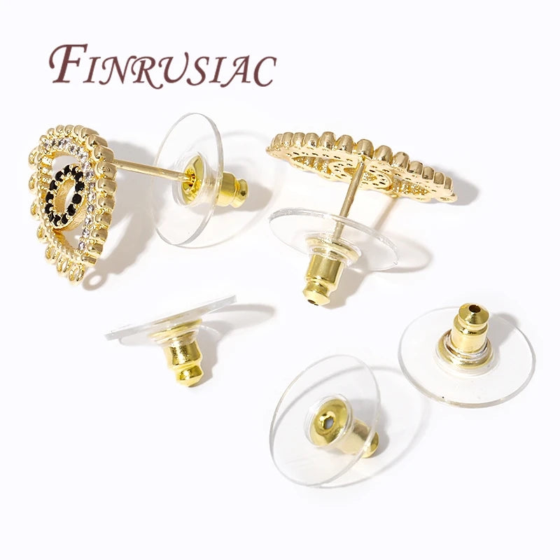 50Pcs 14K Gold Plated Earring Backs for Studs – DIY Jewelry Earring Backs Findings P3