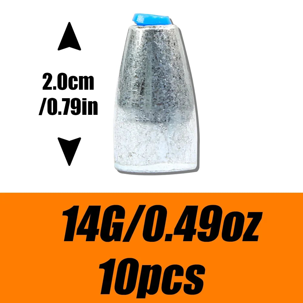 B&U 10-Pack Bullet Sinkers – Texas & Carolina Rig Weights Fishing Sinkers P3 14g 10pcs