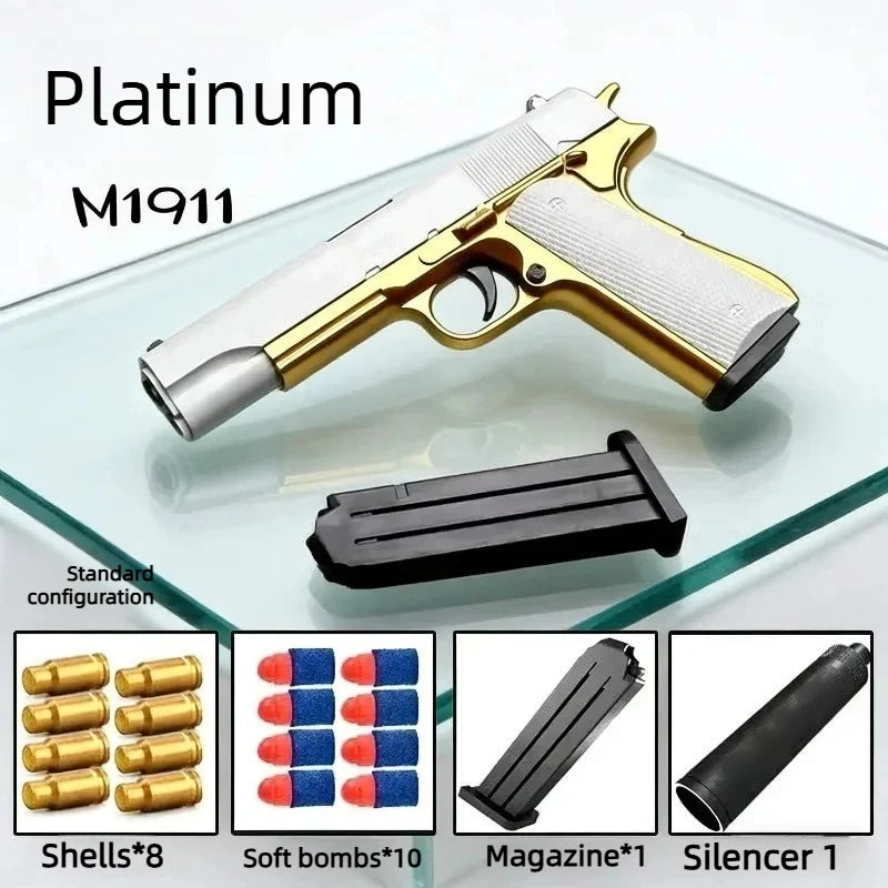 Shell Ejecting Soft Bullet Toy Pistol – Kids Outdoor Gift Toy Pistol P3