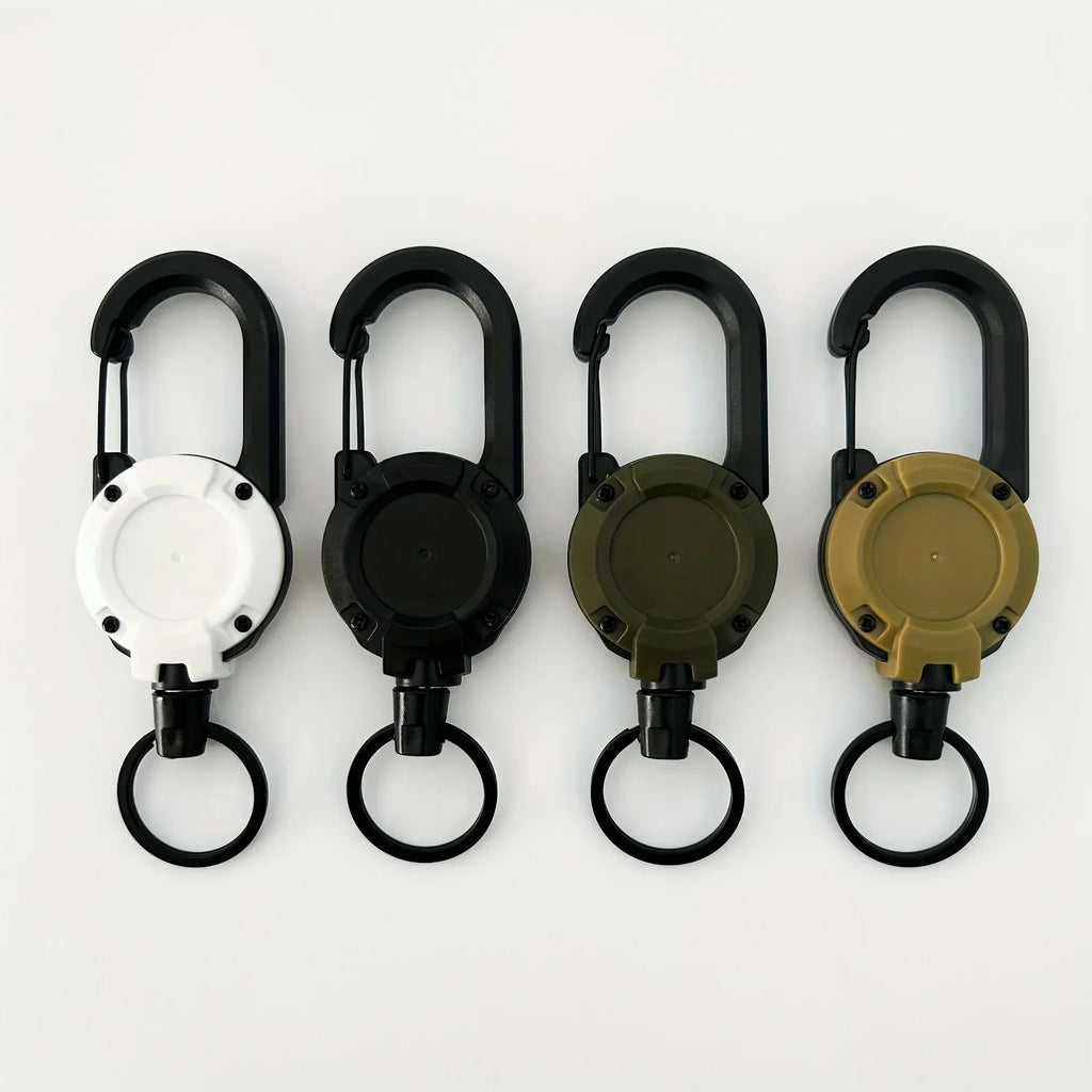 Retractable Badge Reel Keychain – Heavy Duty Carabiner Clip Retractable Keychain Reel P3