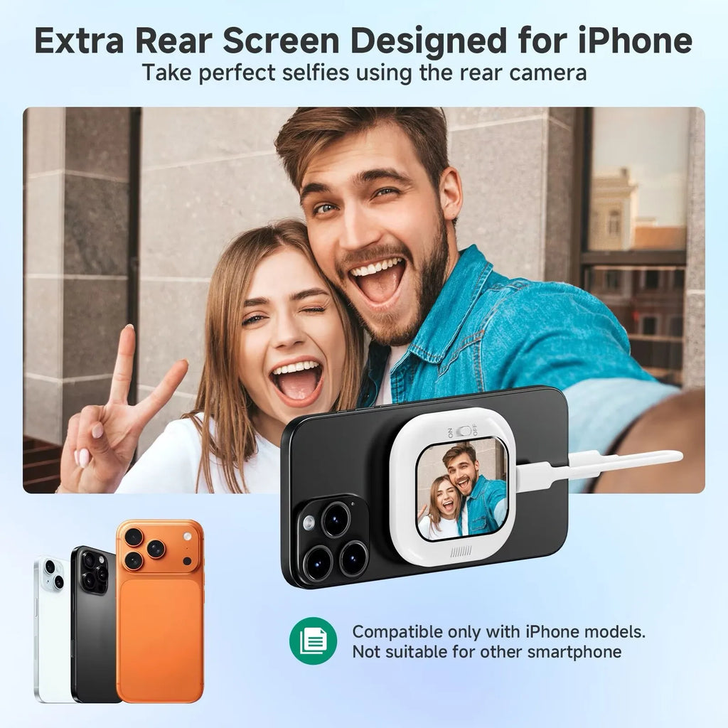 Vlogmate Mini iPhone Selfie Screen – Rear Camera Vlog Display Phone Selfie Screen P3