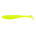 B&U Paddle Tail Swimbait – Shrimp Scent Ribbed Shad Bass Lure Soft Plastic Swimbait P3 light yellow 6pcs-10pcs-5.7g