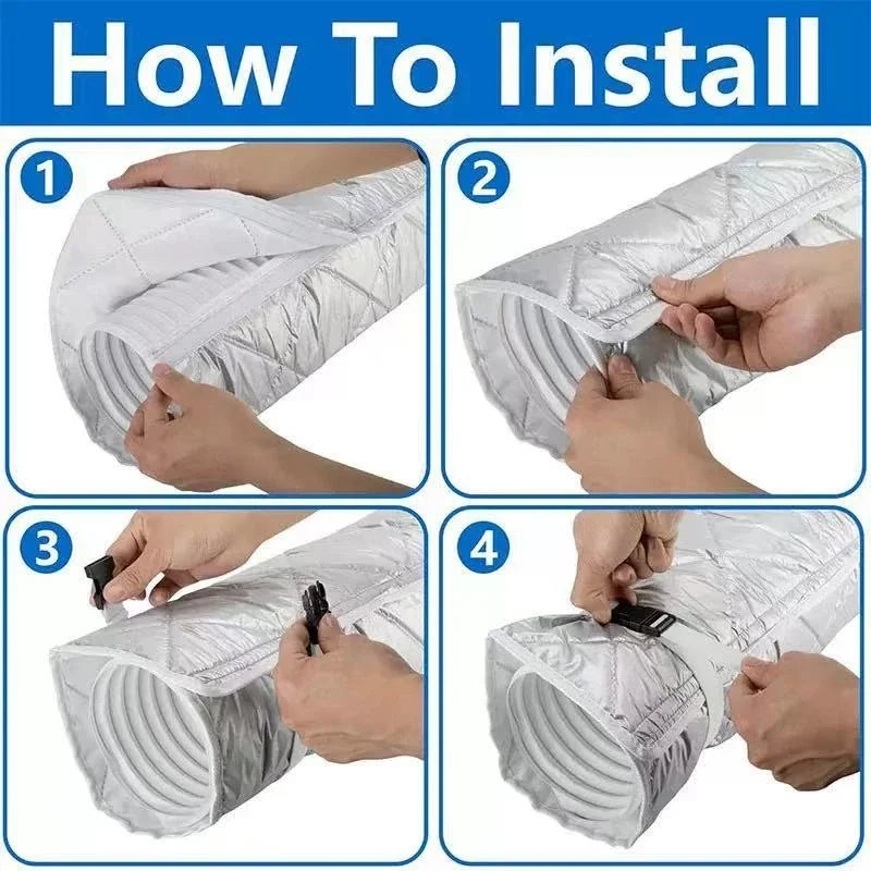 AC Hose Insulation Cover – Waterproof Sleeve with Buckle Straps AC Hose Cover P3