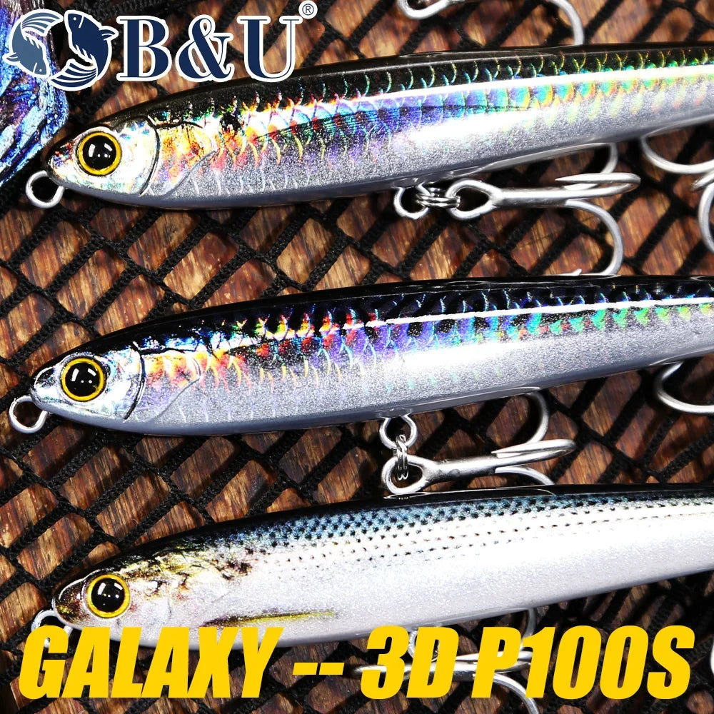 B&U Sinking Pencil Fishing Lure – Swimbait Wobbler Jerkbait Sinking Pencil Lure P3