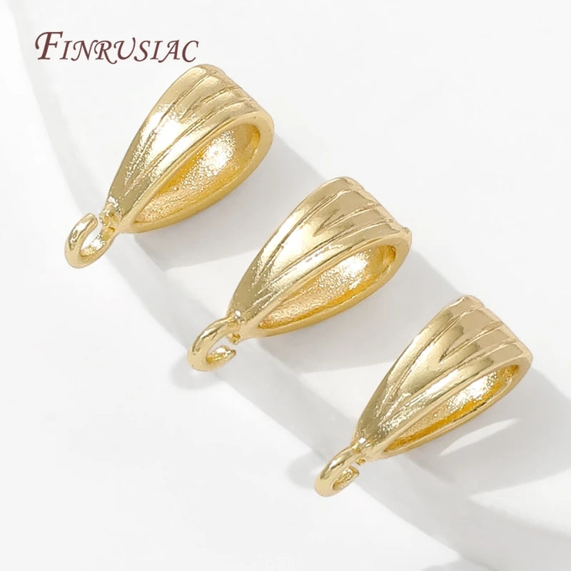 18K Gold Plated Bail Connectors for Jewelry Making – 5/10 Pcs Jewelry Bail Connector P3
