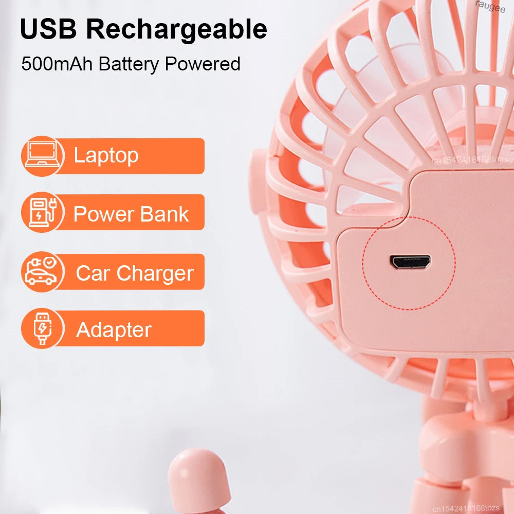 Portable Clip Fan – USB Rechargeable 360° Mini Stroller Fan Portable Clip Fan P3