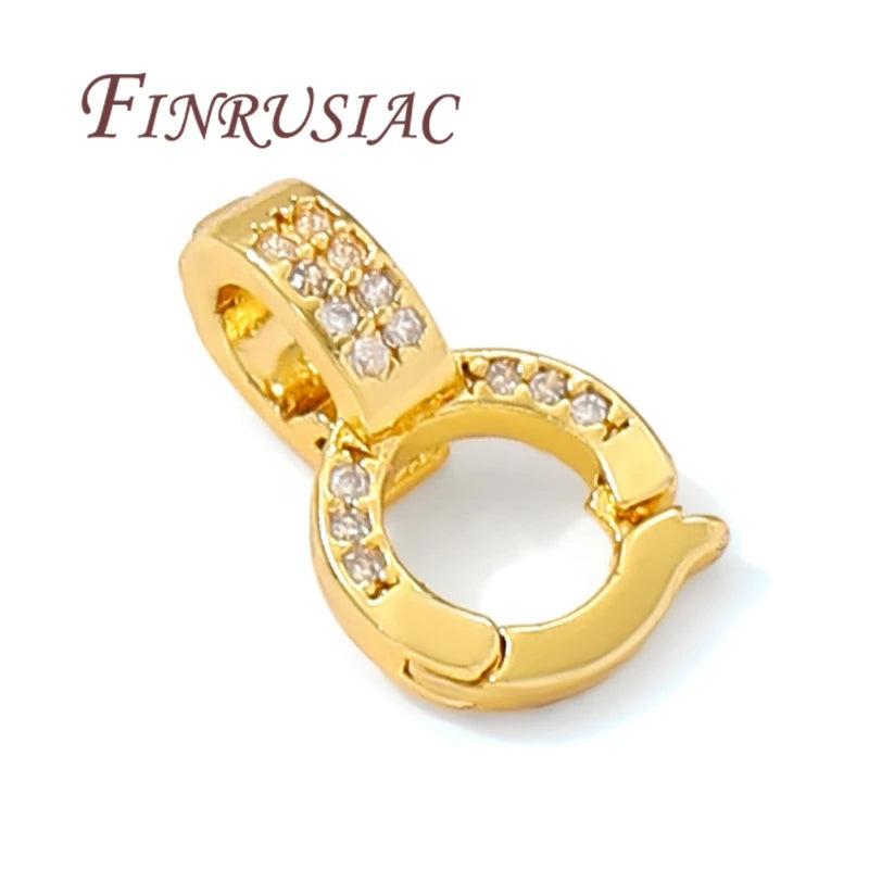 18K Gold Plated Necklace Bail Clasp – DIY Pendant Connector Jewelry Bail Clasp P3
