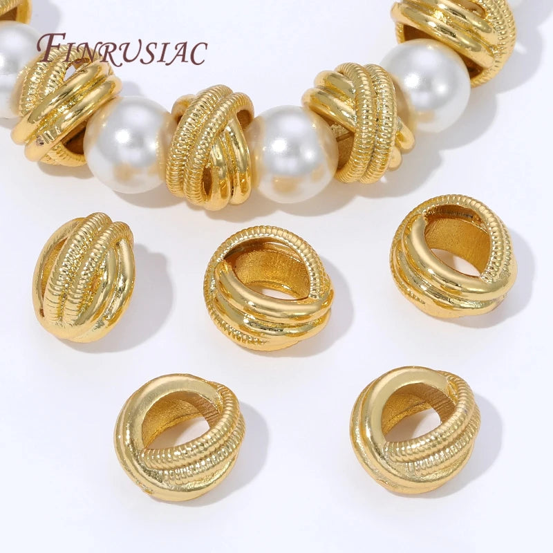 18K Gold Plated Spacer Beads for DIY Jewelry Making | 4/8 Pcs Jewelry Spacer Beads P3