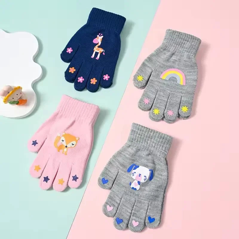 Kids Cartoon Animal Knitted Winter Gloves | Boys & Girls Kids Knitted Gloves P3