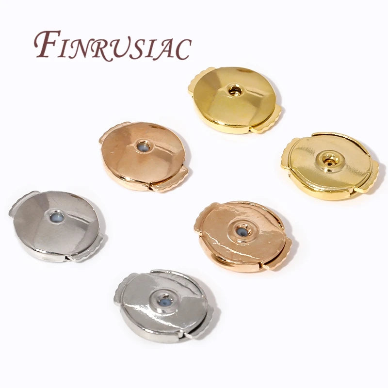 18K/14K Gold Plated Locking Earring Backs for Studs | DIY Findings Earring Back Findings P3