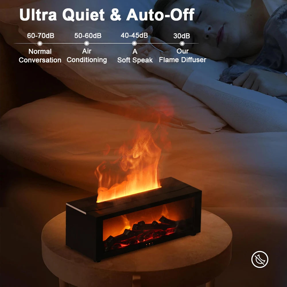 Flame Essential Oil Diffuser & Humidifier | RGB Light Aroma Oil Diffuser P3