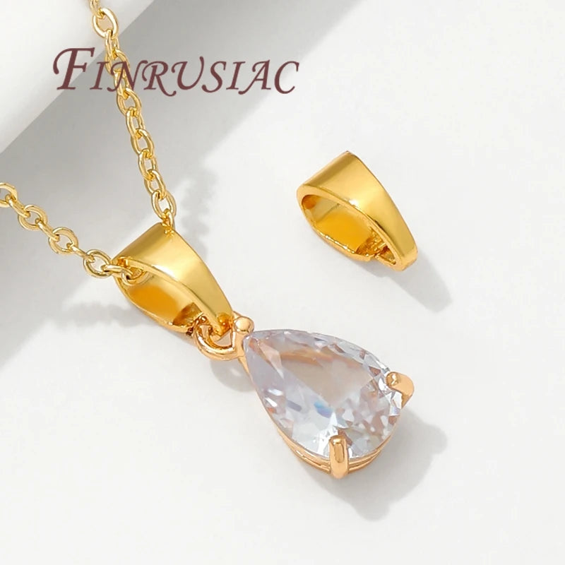 18K Gold Plated Pinch Bail Clasps | Brass Pendant Connectors Jewelry Findings P3
