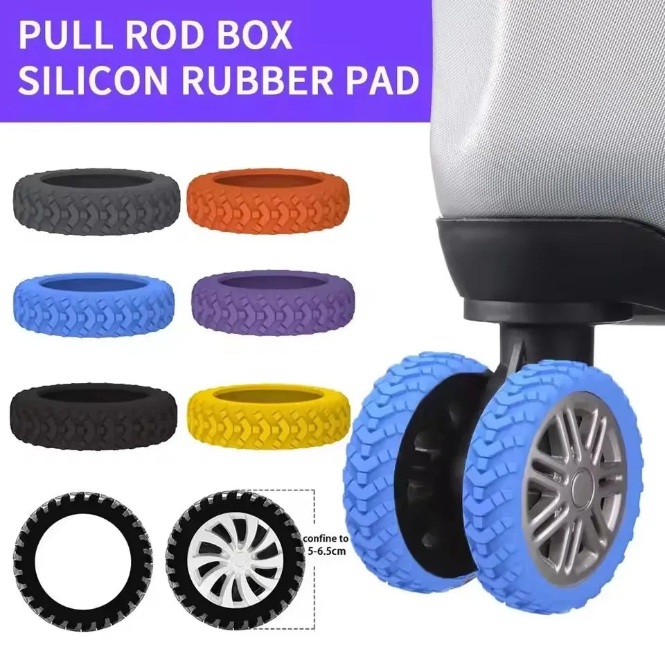 8-Pack Silicone Luggage Wheel Protectors – Quiet Caster Guards Luggage Wheel Guards P3