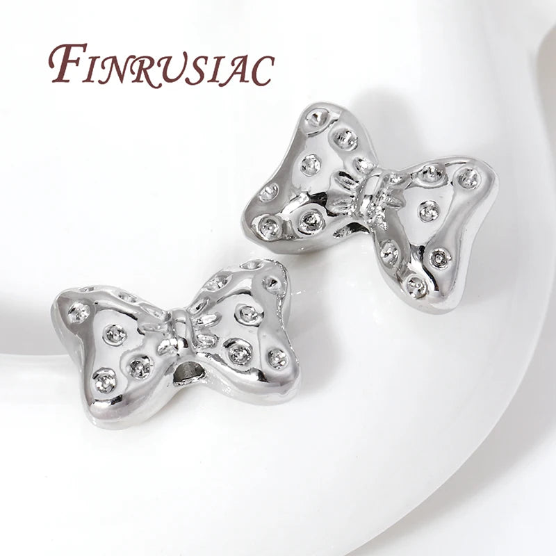 18K Gold Plated Bow Spacer Beads | DIY Jewelry Making Supplies Jewelry Spacer Beads P3