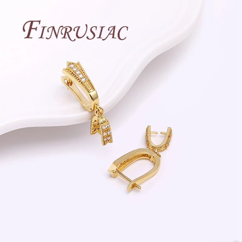18K Gold Plated Earring Hooks & Pinch Bail Findings – DIY Set Earring Findings Set P3