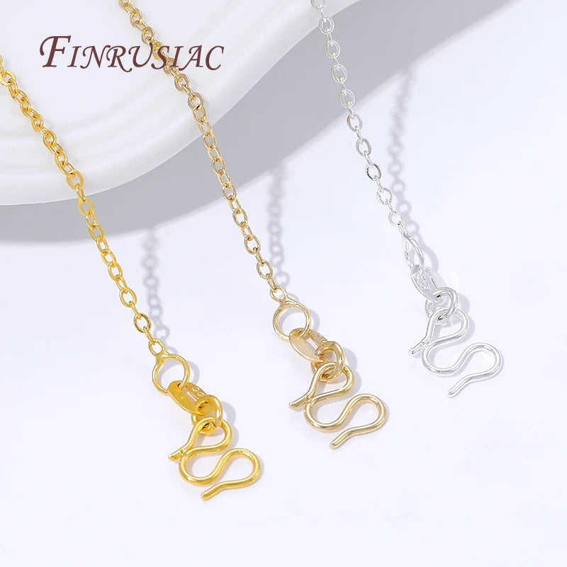18K Gold Plated O Link Chain Necklace 45cm | DIY Jewelry 2/4/6pc Gold Chain Necklace P3