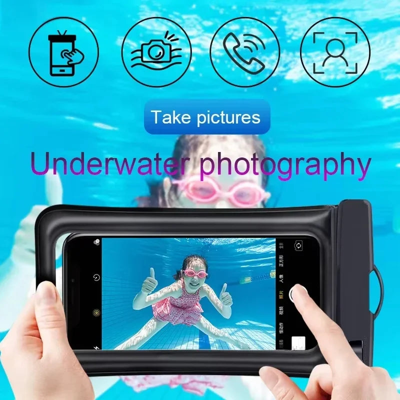 Waterproof Phone Pouch Luminous Dry Bag | Touchscreen Waterproof Phone Pouch P3