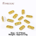 18K Gold Plated Zircon Rectangle Spacer Beads | DIY Jewelry Jewelry Spacer Beads P3 18K Gold Plated 5 Pieces