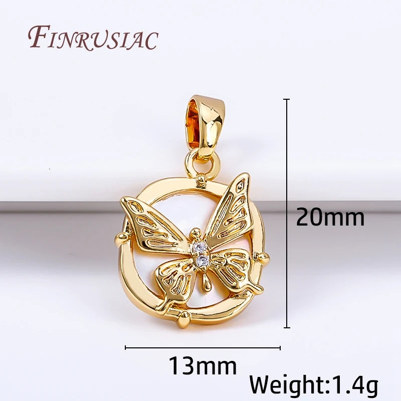 18K Gold Plated Butterfly Pendant Charm | DIY Jewelry Making Jewelry Pendant Charm P3 18K Real Gold Plated 1 Piece