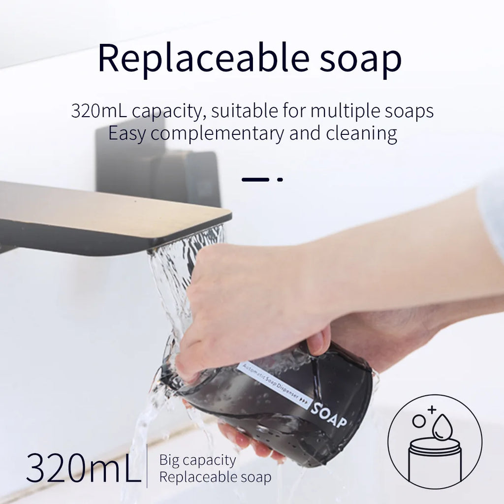 Touchless Foam Soap Dispenser 320ml | USB-C Rechargeable Display Soap Dispenser P3