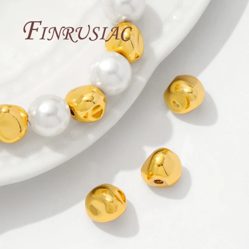 18K Gold Plated Brass Spacer Beads 7mm – DIY Jewelry Making Jewelry Spacer Beads P3