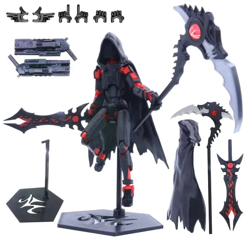 T13 Titan 3D Printed Skeleton Robot Grim Reaper Action Figure Action Figure P3