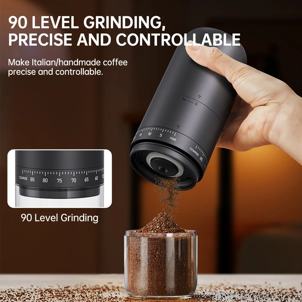 CLITON USB Rechargeable Coffee Grinder – 40 Grind Settings Electric Coffee Grinder P3