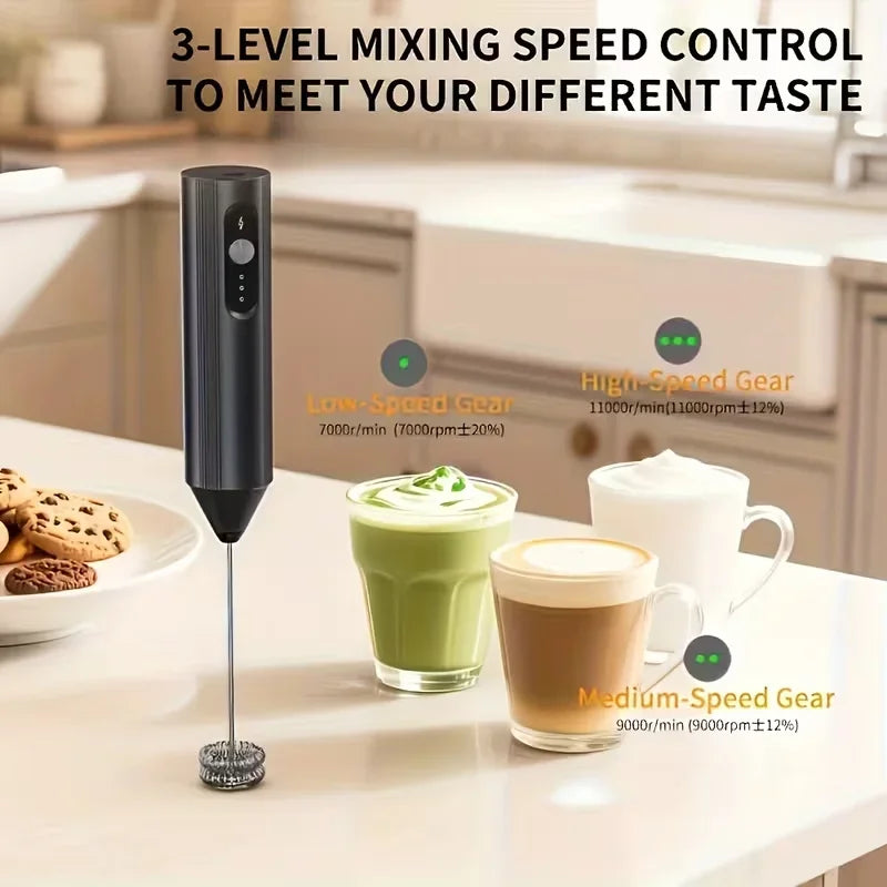 CLITON Electric Milk Frother – Handheld Coffee Whisk & Beater Electric Milk Frother P3