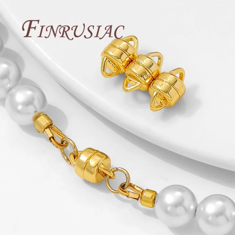 18K Gold Plated Magnetic Clasp 6x10mm – Bracelet & Necklace Magnetic Jewelry Clasp P3