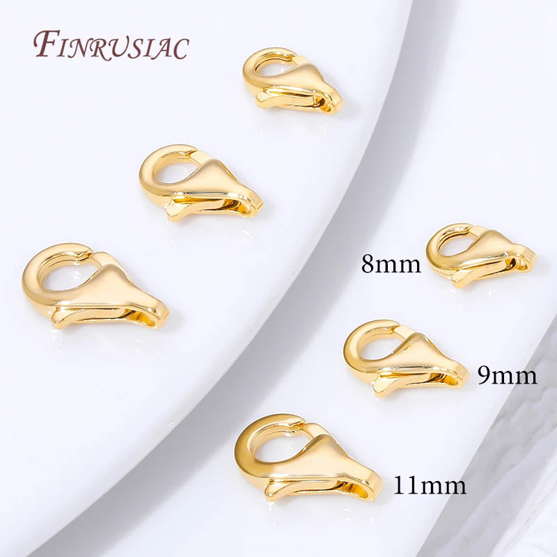 18K Gold Plated Lobster Clasps & S Hook Clasps – DIY Jewelry Jewelry Clasps & Findings P3