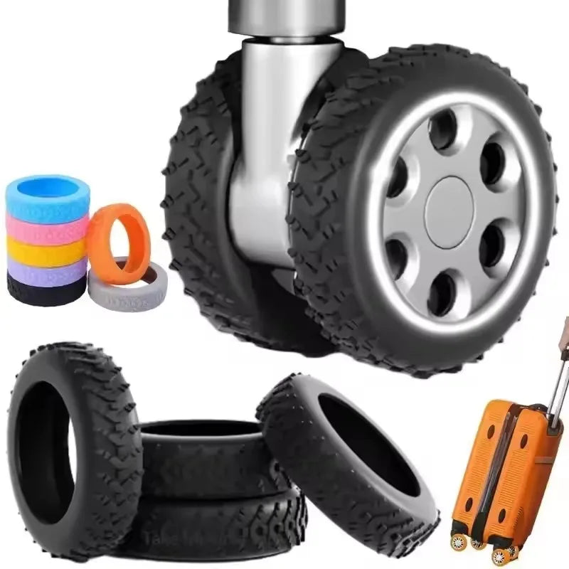 Silicone Luggage Wheel Covers – Quiet Caster Protectors 8-Pack Luggage Wheel Covers P3