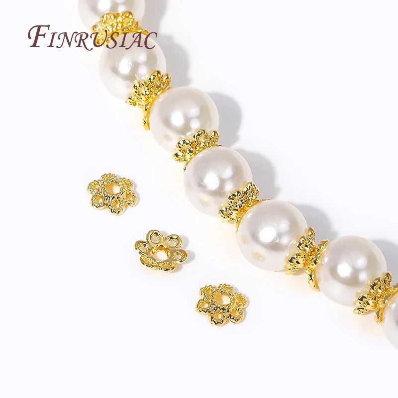 18K Gold Plated Flower Bead Caps – Brass Filigree DIY Jewelry Jewelry Bead Caps P3