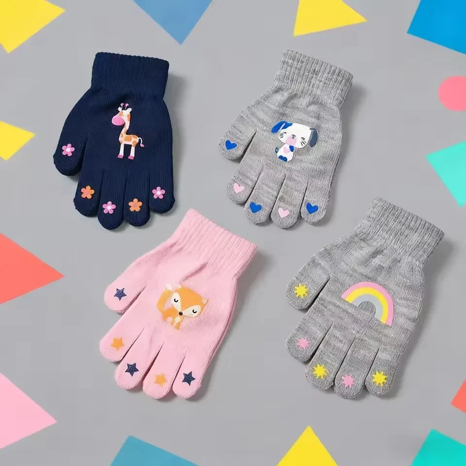 Kids Cartoon Animal Knitted Winter Gloves | Boys & Girls Kids Knitted Gloves P3