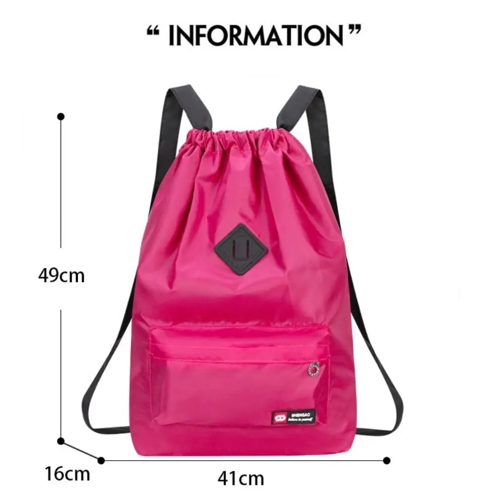 Women's Large Capacity Waterproof Drawstring Backpack Drawstring Backpack P3