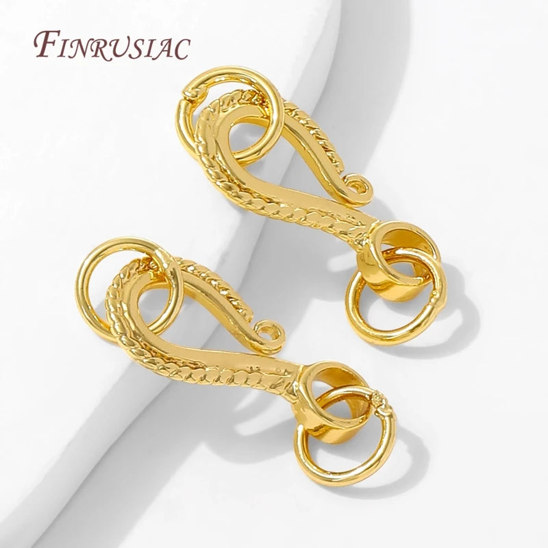 18K Gold Plated Brass Clasps for Bracelets & Necklaces DIY Jewelry Clasps P3
