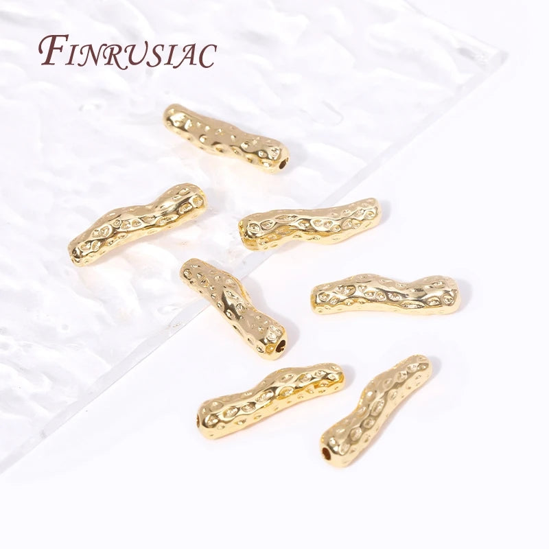 18K Gold Plated Brass Hollow Tube Spacer Beads | DIY Jewelry Jewelry Spacer Beads P3