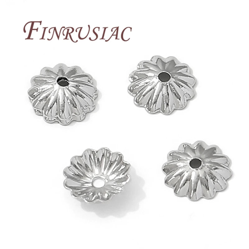 50Pcs 18K Gold Plated 6mm Flower Bead Caps for Jewelry Making Jewelry Bead Caps P3