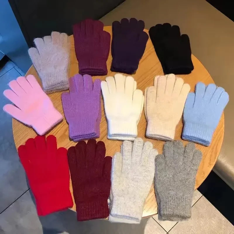Women's Winter Cashmere Knit Gloves – Warm Full Finger Winter Knit Gloves P3