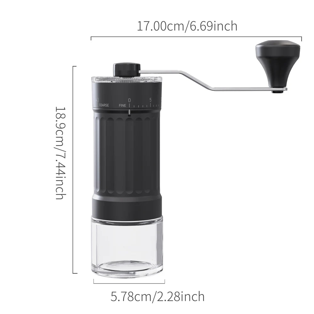 CLITON Manual Coffee Grinder | 40-Gear Ceramic Burr Mill Manual Coffee Grinder P3