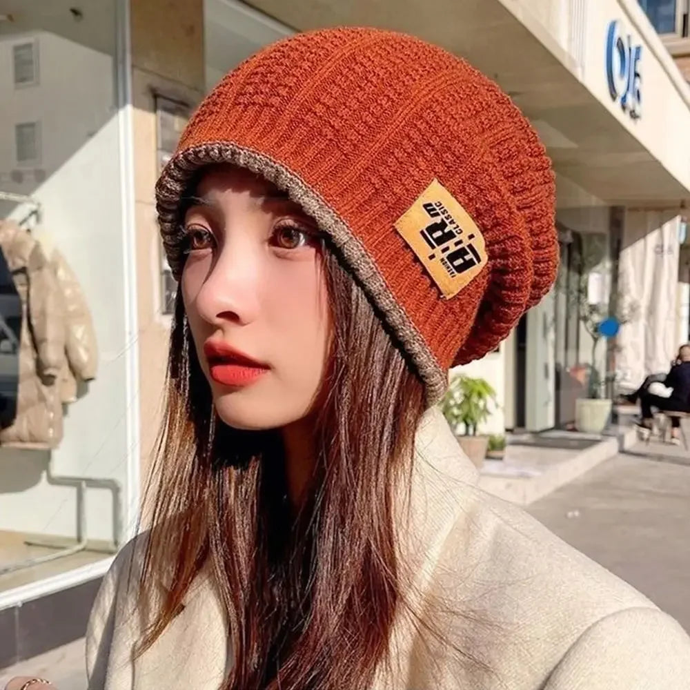 Women's 4-in-1 Slouchy Beanie Winter Ear Protection Knit Hat Knit Beanie Hat P3