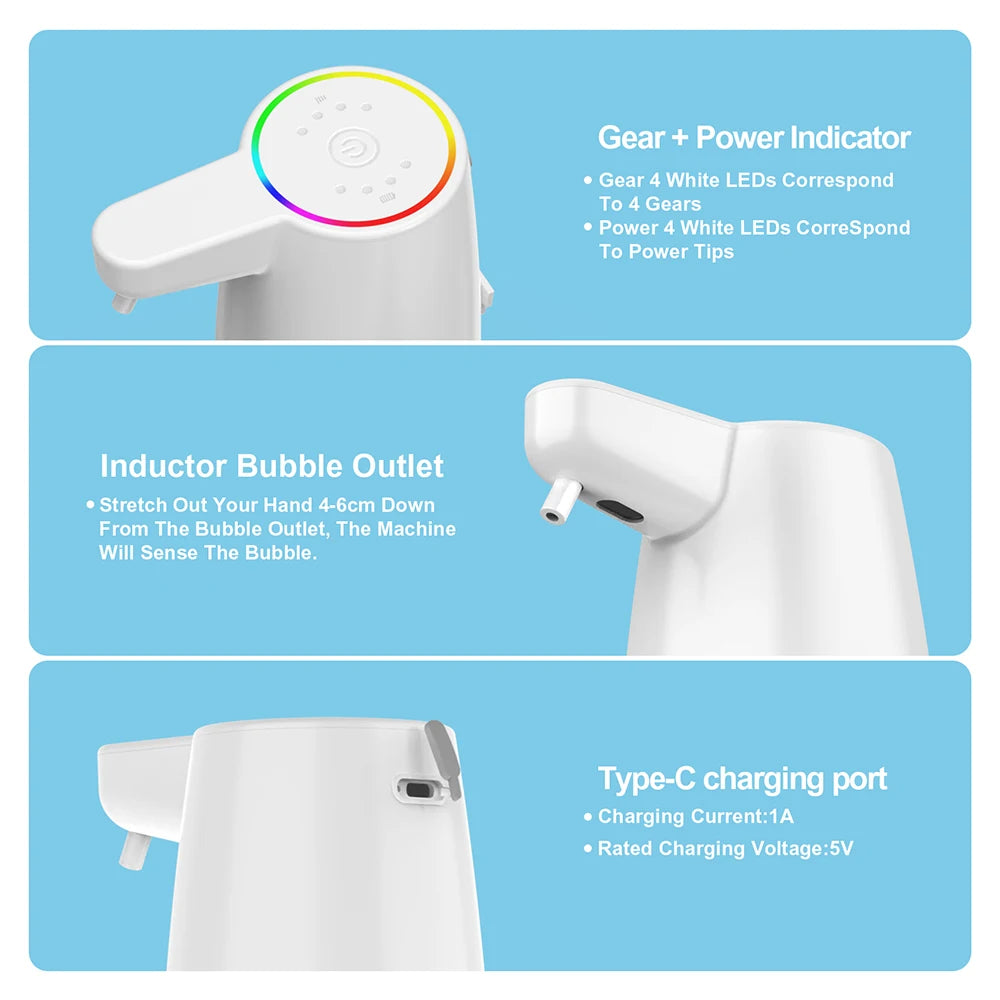 Automatic Foam Soap Dispenser 450ml – Touchless Countertop Foam Soap Dispenser P3