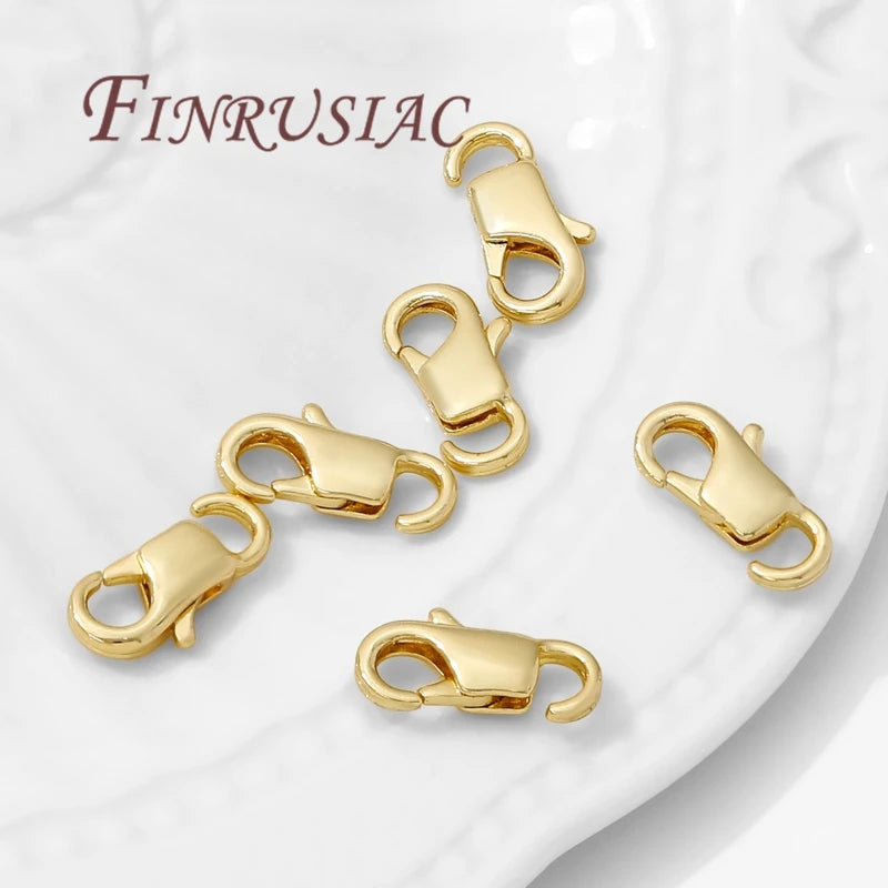 18K Gold Plated Lobster Clasps for Bracelet & Necklace DIY Jewelry Clasp Connector P3