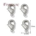 18K Gold Plated Lobster Clasps 10mm 12mm | DIY Jewelry Findings Jewelry Clasps Findings P3 Rhodium Plated-12mm 10 pieces